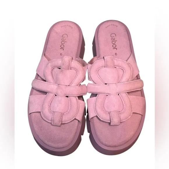 GABOR 24.751 - SLIP ON PLATFORM SANDALS SIZE 9 LIKE NEW
