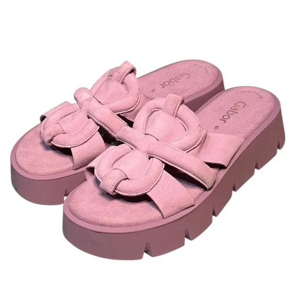 GABOR 24.751 - SLIP ON PLATFORM SANDALS SIZE 9 LIKE NEW