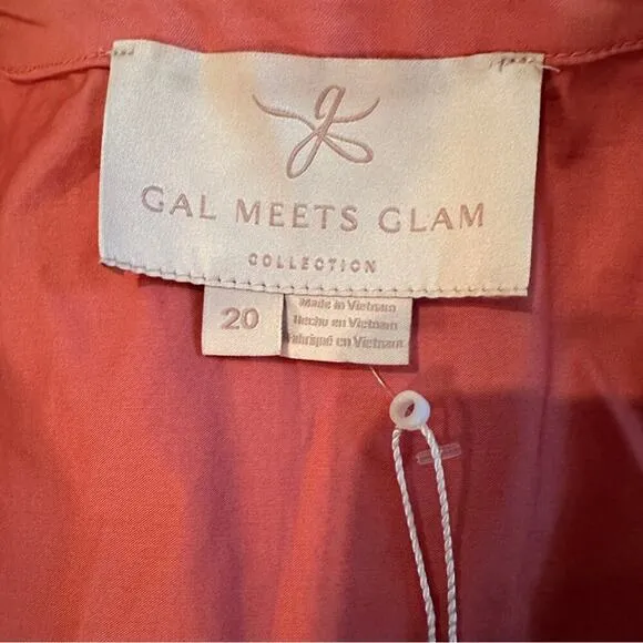 Gal Meets Glam Heather Sleeveless Wrap Shirt Dress in Rosemist‎ Sz 20