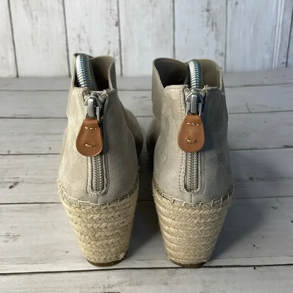 Gentle Souls by Kenneth Cole Charli Crisscross Espadrille Wedge Taupe Sandals