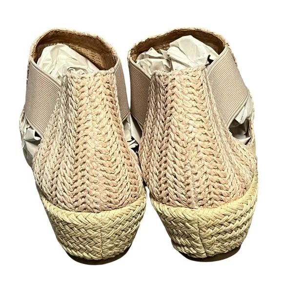 Gentle Souls by Kenneth Cole Noa Sandals Size 11 Natural Slip On Cushioned Wedge
