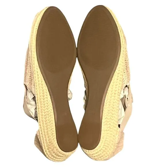 Gentle Souls by Kenneth Cole Noa Sandals Size 11 Natural Slip On Cushioned Wedge