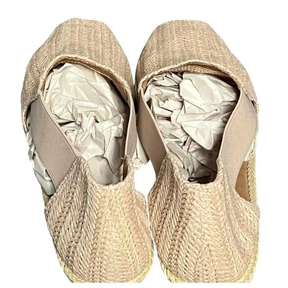 Gentle Souls by Kenneth Cole Noa Sandals Size 11 Natural Slip On Cushioned Wedge