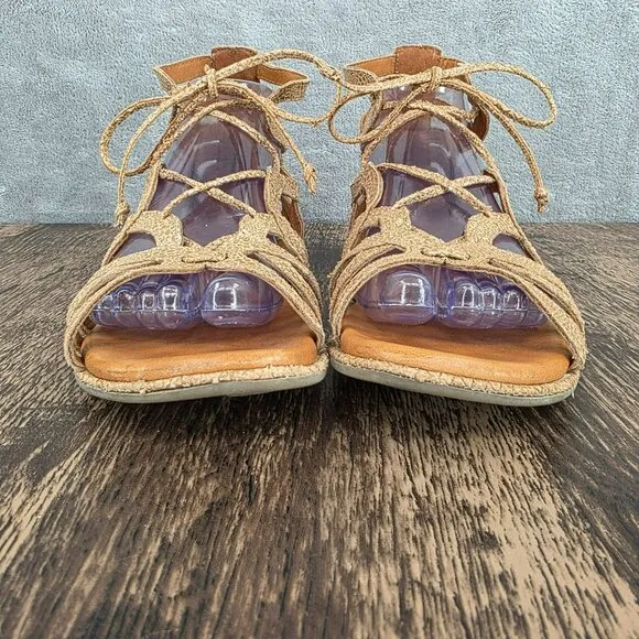 Gentle Souls Kenneth Cole Break My Heart Sandals 8.5 M Gold Leather Gladiator