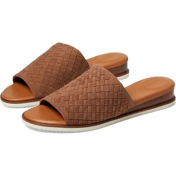 Gentle Souls Women's Angie Wedge Slip-on Sandals, Brown Size 10M