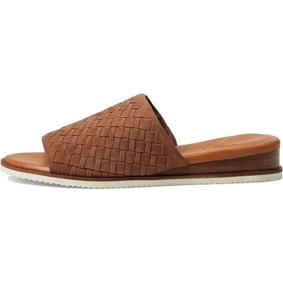 Gentle Souls Women's Angie Wedge Slip-on Sandals, Brown Size 10M