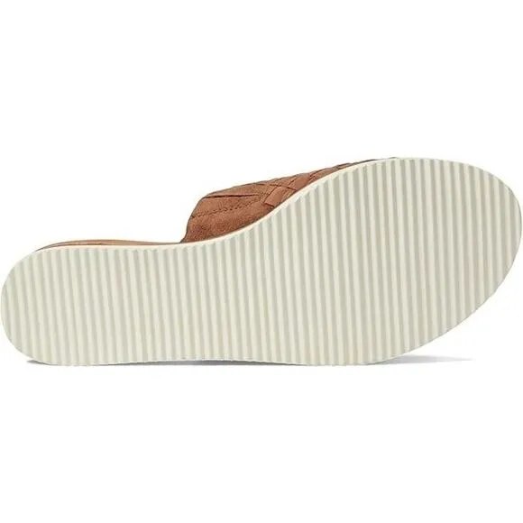Gentle Souls Women's Angie Wedge Slip-on Sandals, Brown Size 10M