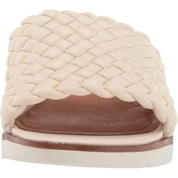 Gentle Souls Women's Angie Wedge Slip-on Sandals, Gold Size 5.5M