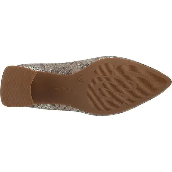 Gentle Souls Women's Dionne Leather Snake, Brown 9.5M