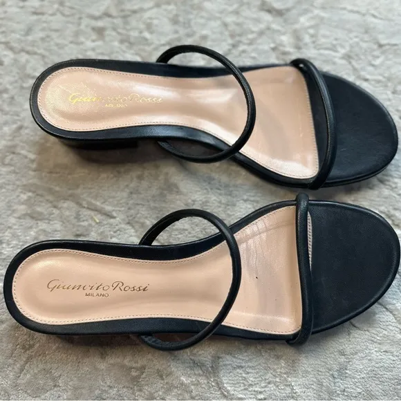 Gianvito Rossi Byblos Flat Sandals – Black, Size 37 (US 6.5)