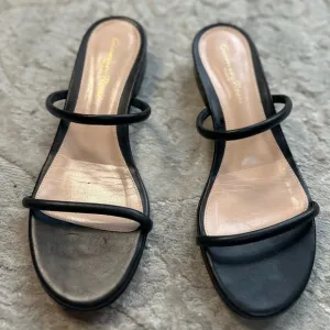 Gianvito Rossi Byblos Flat Sandals – Black, Size 37 (US 6.5)