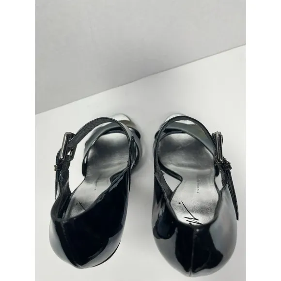 Giuseppe Zanotti Oil Slick Iridescent Ankle Strap  Stiletto Sandal 8.5 US 38.5 E