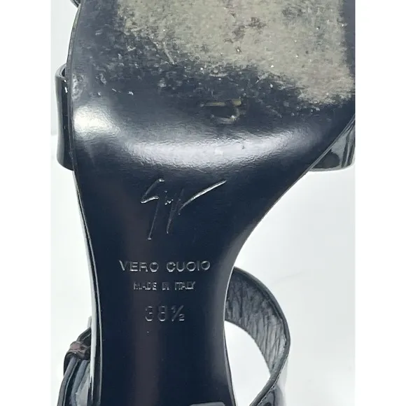 Giuseppe Zanotti Oil Slick Iridescent Ankle Strap  Stiletto Sandal 8.5 US 38.5 E