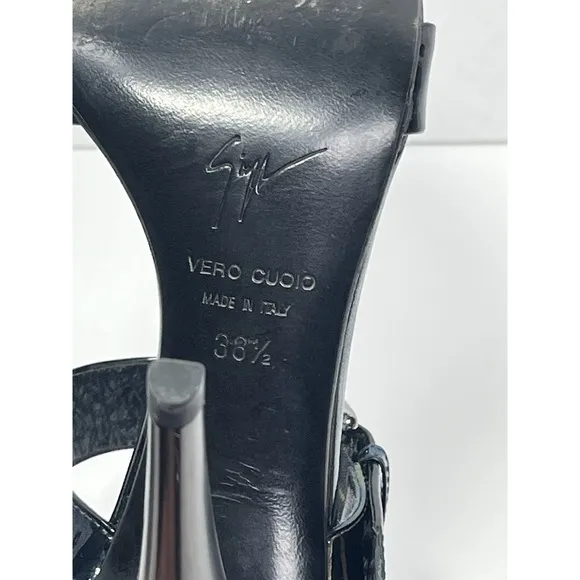 Giuseppe Zanotti Oil Slick Iridescent Ankle Strap  Stiletto Sandal 8.5 US 38.5 E