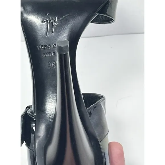 Giuseppe Zanotti Oil Slick Iridescent Ankle Strap  Stiletto Sandal 8.5 US 38.5 E