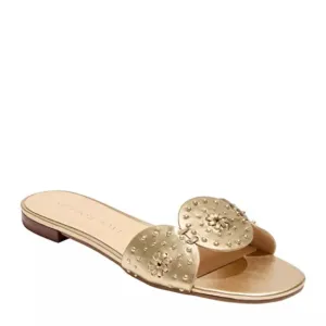 Gold jack rogers slide sandals
