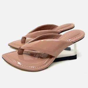 GOOD AMERICAN Clear Wedge Heels Sandals Womens Size 7