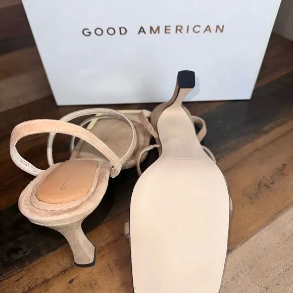Good American The Standout Square Toe Sandal