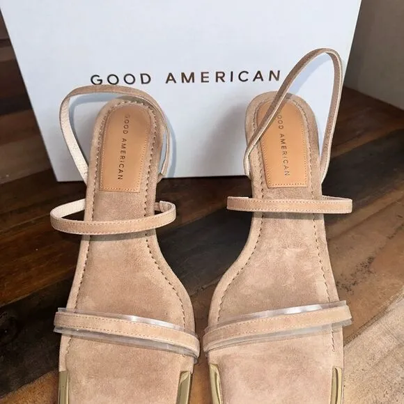 Good American The Standout Square Toe Sandal