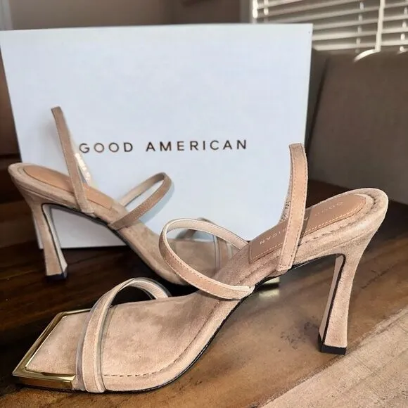 Good American The Standout Square Toe Sandal
