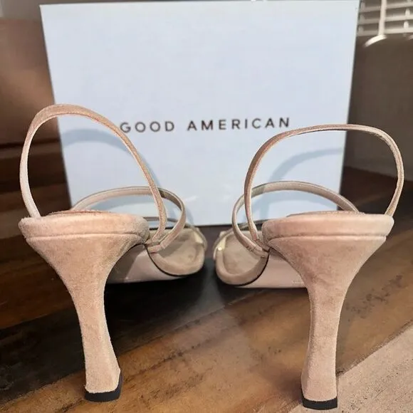 Good American The Standout Square Toe Sandal
