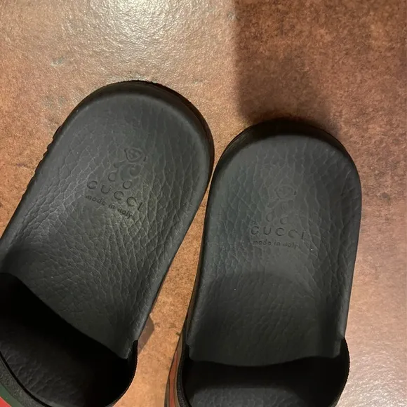 Gucci Kids Sandals - Black, Red, Green