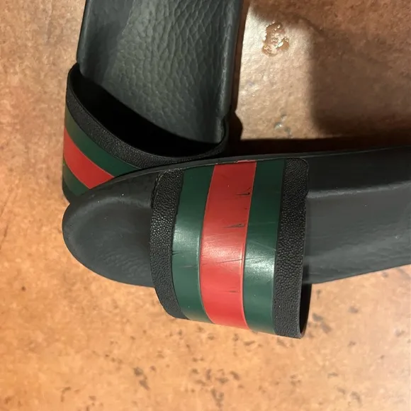 Gucci Kids Sandals - Black, Red, Green