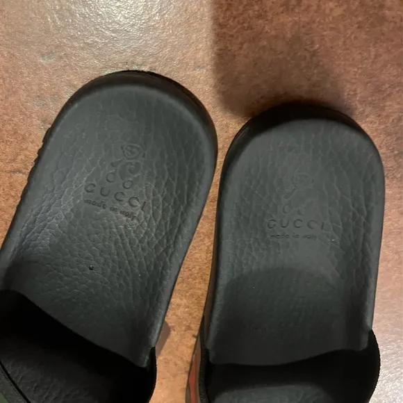 Gucci Kids Sandals - Black, Red, Green
