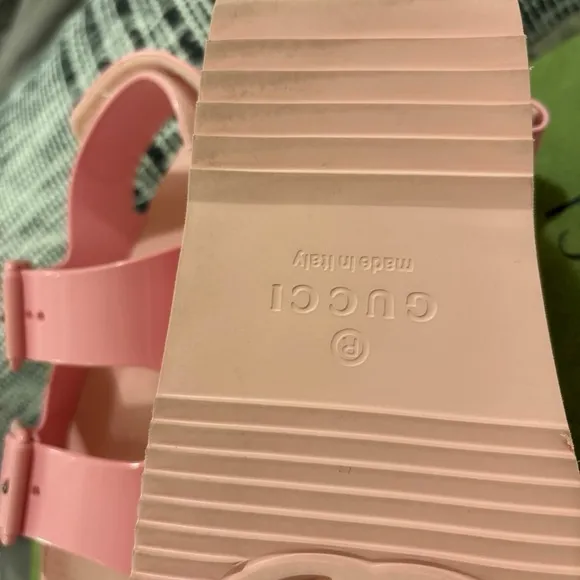 Gucci Pink Platform Sandals with Adjustable Straps