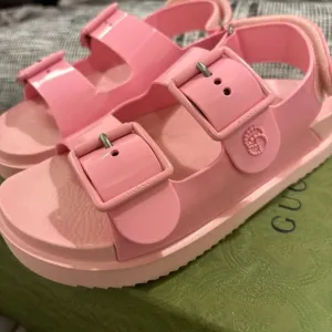 Gucci Pink Platform Sandals with Adjustable Straps