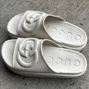 Gucci Women’s White Slide Sandals