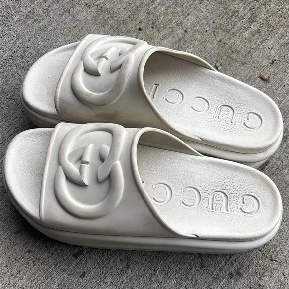 Gucci Women’s White Slide Sandals
