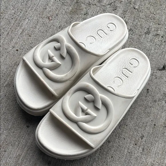 Gucci Women’s White Slide Sandals