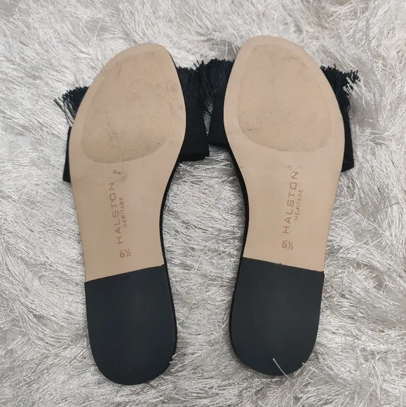 Halston heritage sz 5.5 fringe sandals