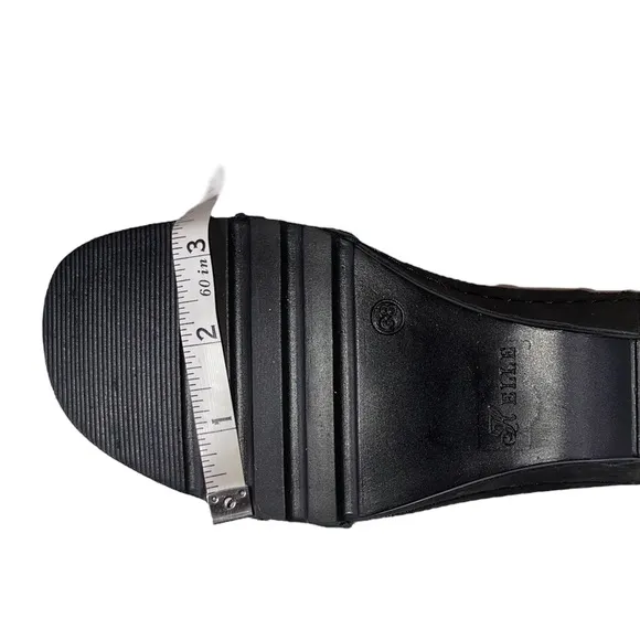 Helle Comfort Black Nubuck Rhinestone Slingback Wedge Sandals Size EU 38 US 7.5