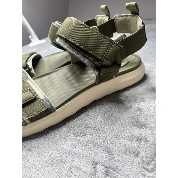 Hey Dude Mens Green Slingback Carson Camo Sports Mode Summer Sandals Size 13