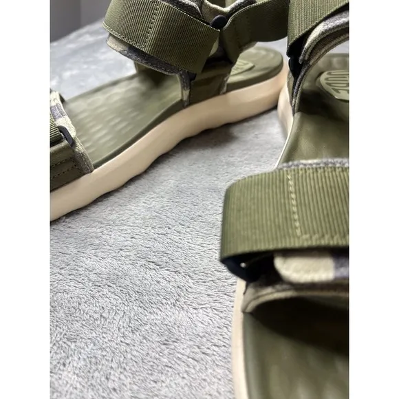 Hey Dude Mens Green Slingback Carson Camo Sports Mode Summer Sandals Size 13