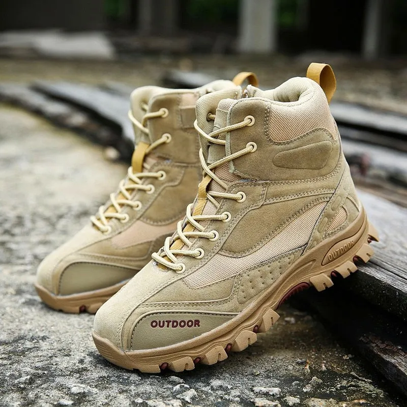 High-top military boots outdoor sports and leisure walking shoes wear-resistant