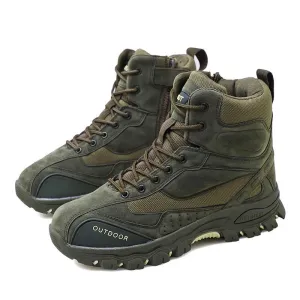 High-top military boots outdoor sports and leisure walking shoes wear-resistant