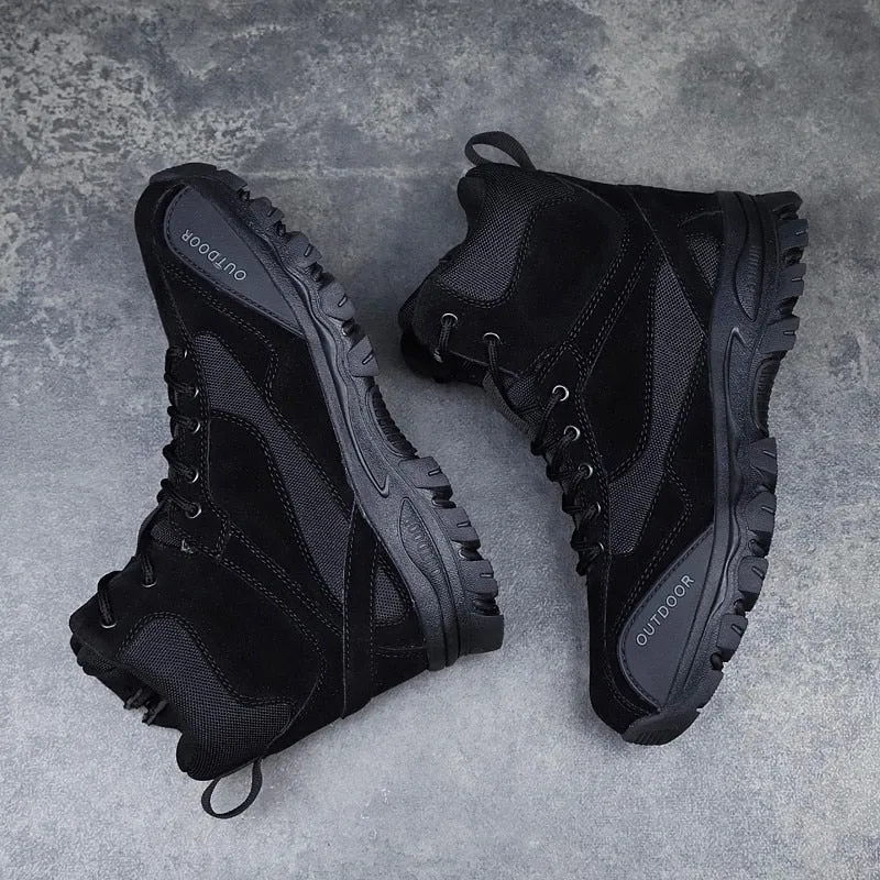 High-top military boots outdoor sports and leisure walking shoes wear-resistant