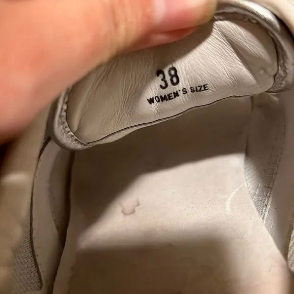 Hogan Silver Suede Sneakers- Size 38=8