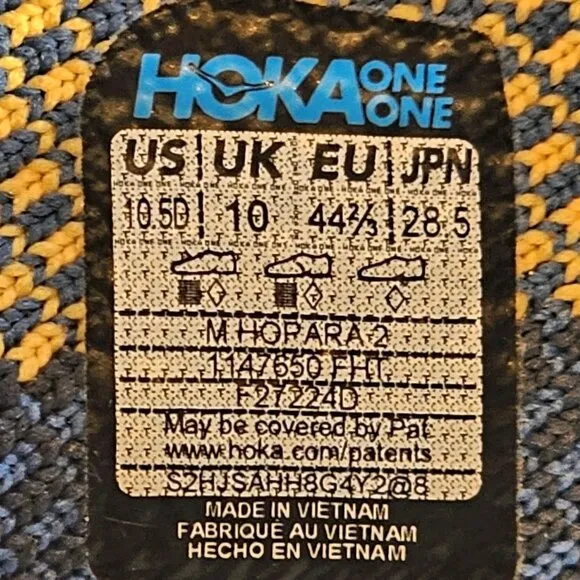 Hoka One One Hopara 2 FHT 1147650 Trail Hiking Sandals - Men's Size 10.5