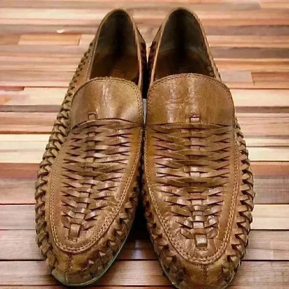 Huarache Shoes Men’s Brown Leather Made In Brazil Cushion &amp; Arch Insole 11M