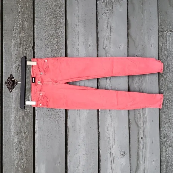 HUDSON Krista Ankle Super Skinny Jeans Currant Red sz 26 Women's Colored Denim