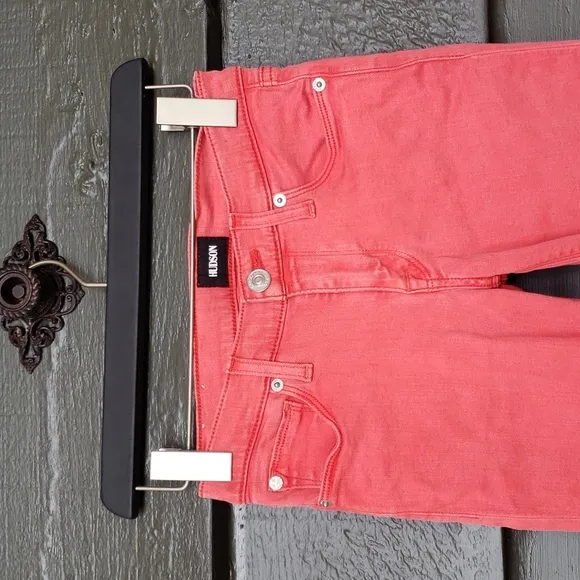 HUDSON Krista Ankle Super Skinny Jeans Currant Red sz 26 Women's Colored Denim