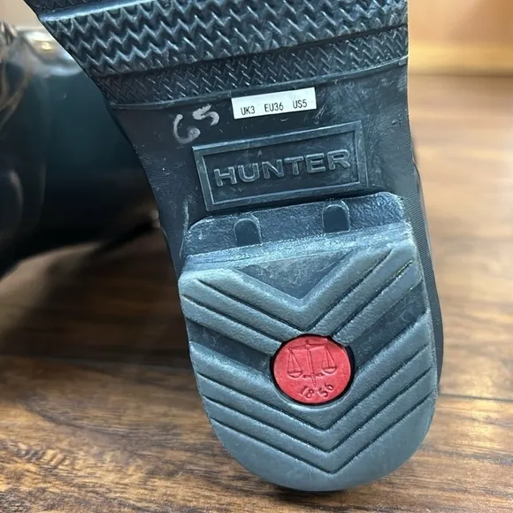 Hunter Boots Short Charcoal Gloss Rain-Boots