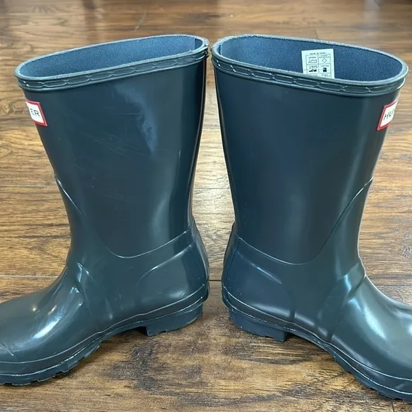Hunter Boots Short Charcoal Gloss Rain-Boots