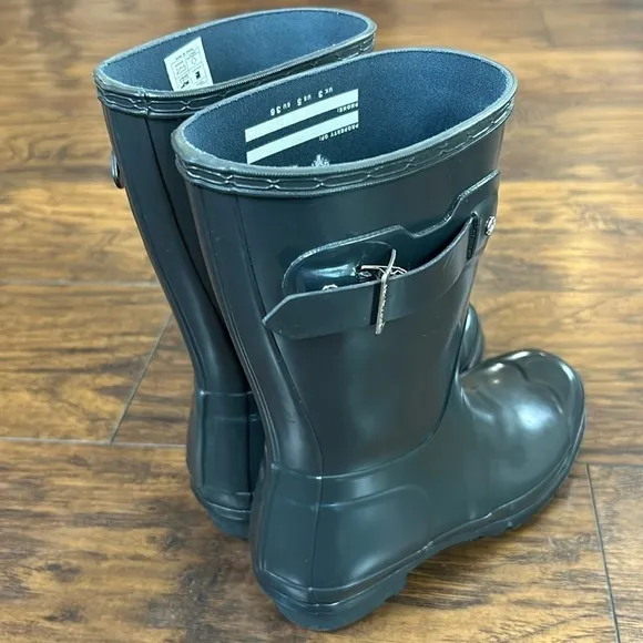 Hunter Boots Short Charcoal Gloss Rain-Boots