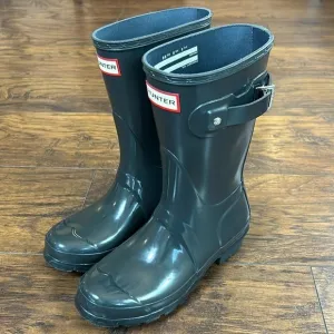 Hunter Boots Short Charcoal Gloss Rain-Boots