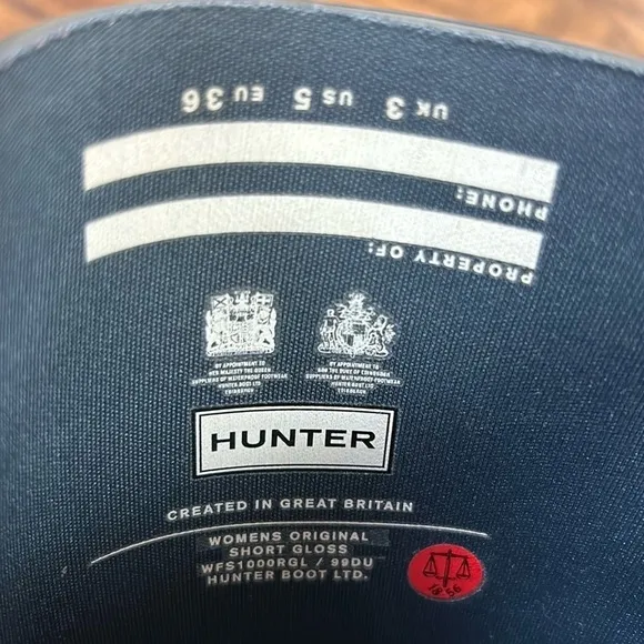 Hunter Boots Short Charcoal Gloss Rain-Boots